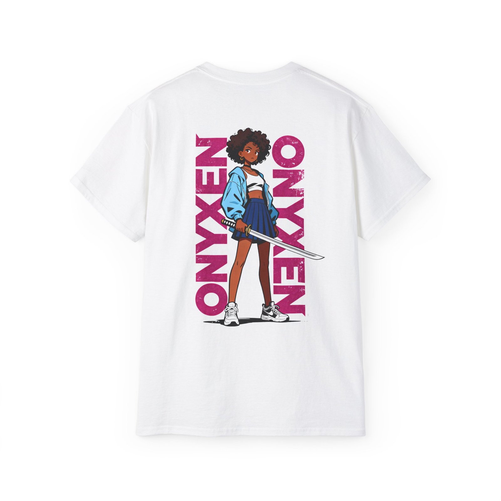 Black Anime Girl Samurai Tee