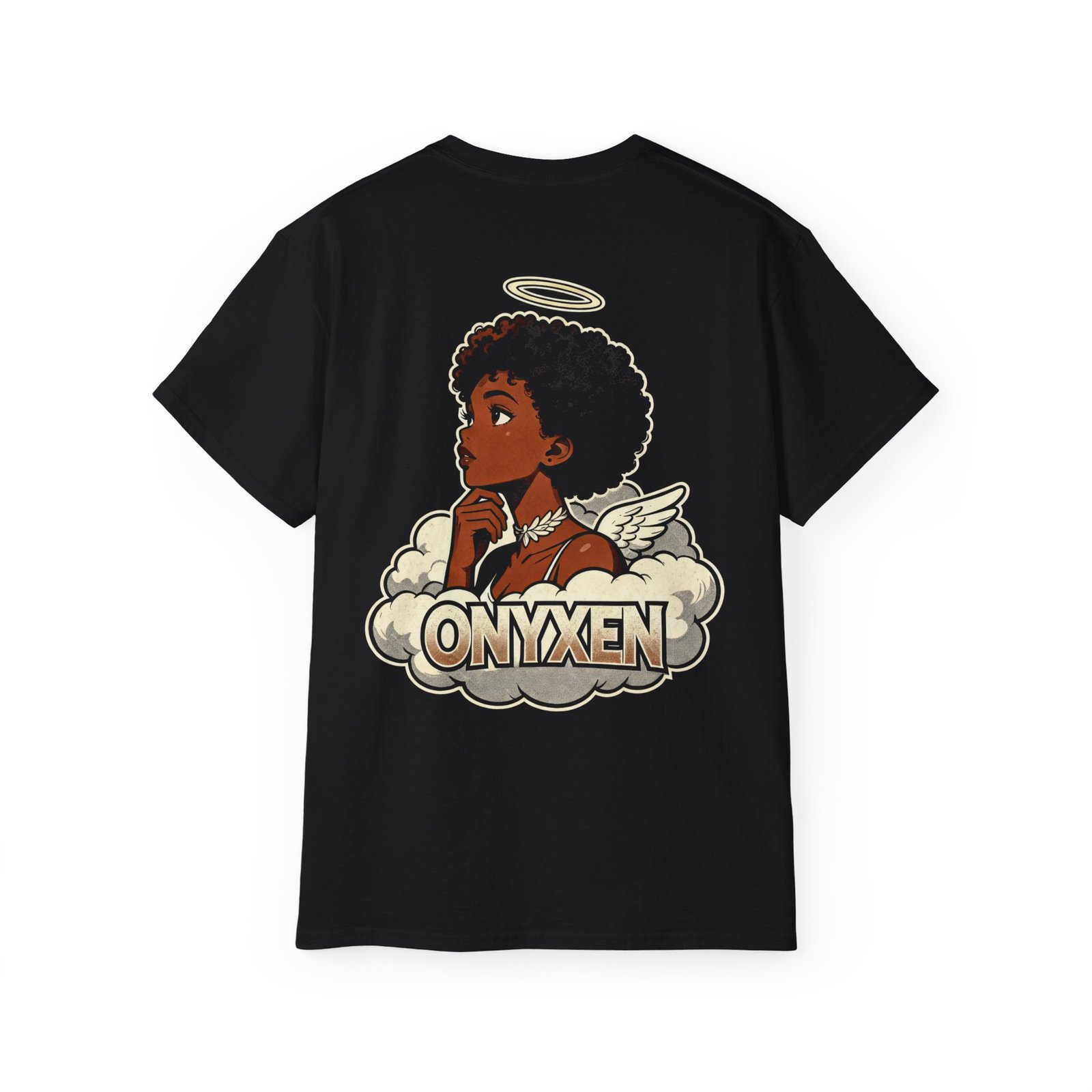 Black Anime Angel Tee