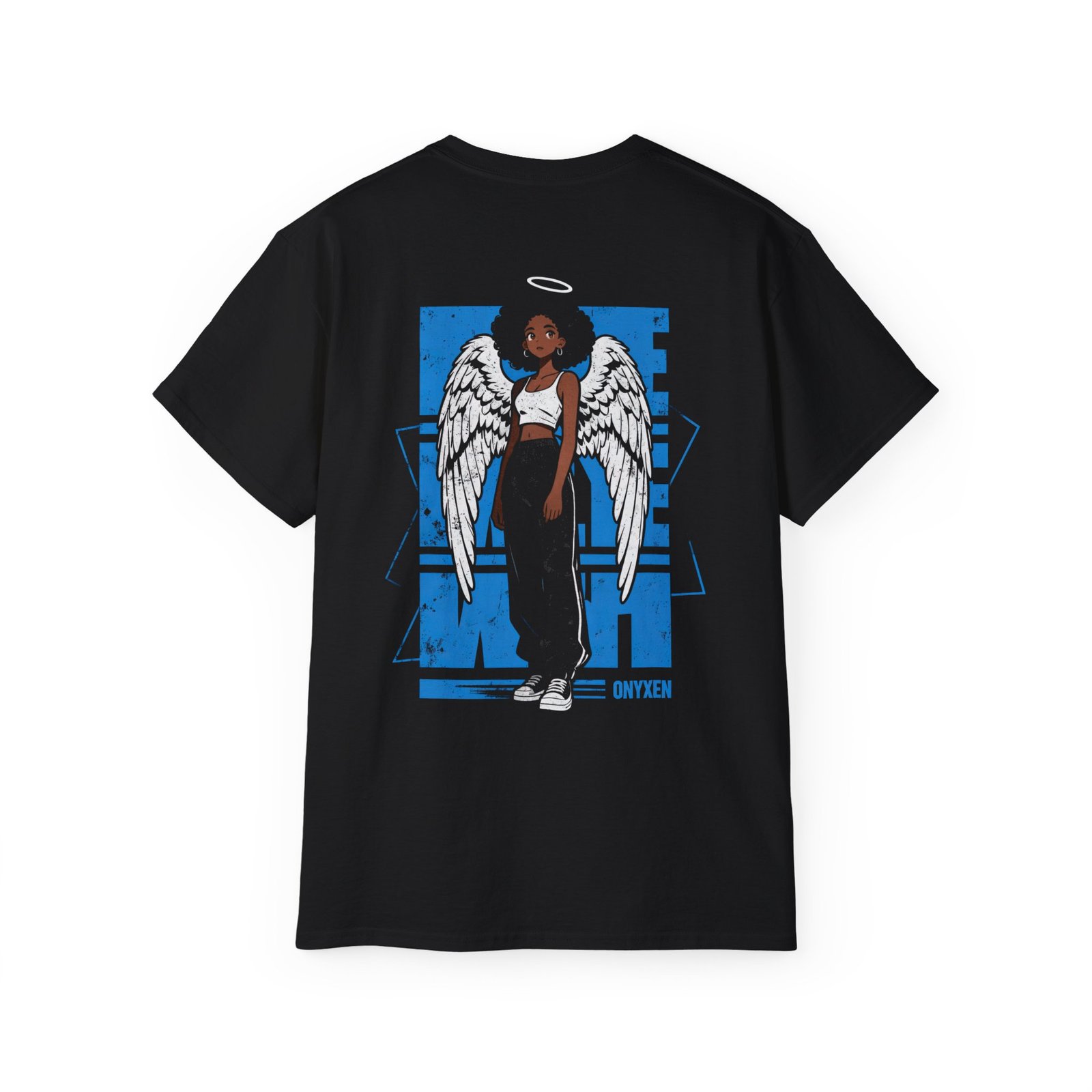 Black Anime Angel Tee