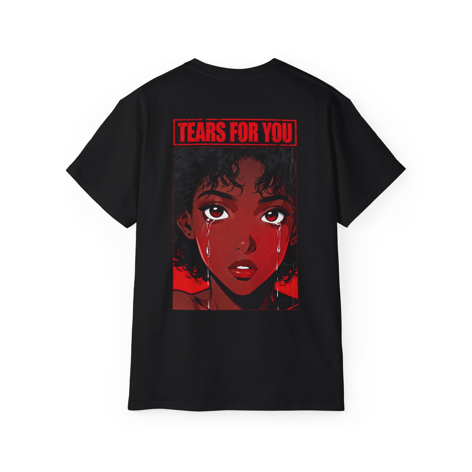 Tears for You - Black Anime Graphic T-Shirt