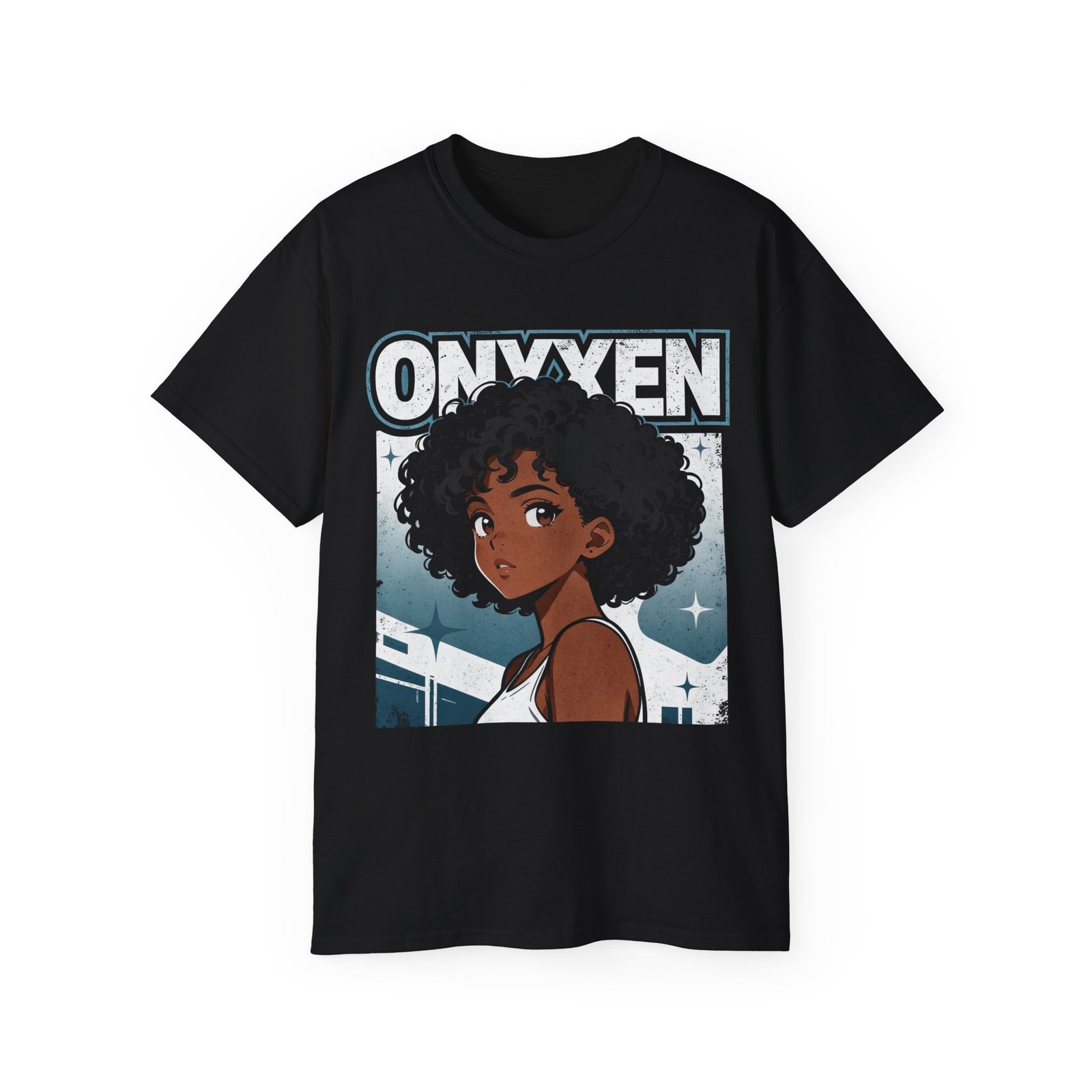 Black Anime Girl Tee - ONYXEN Black Anime